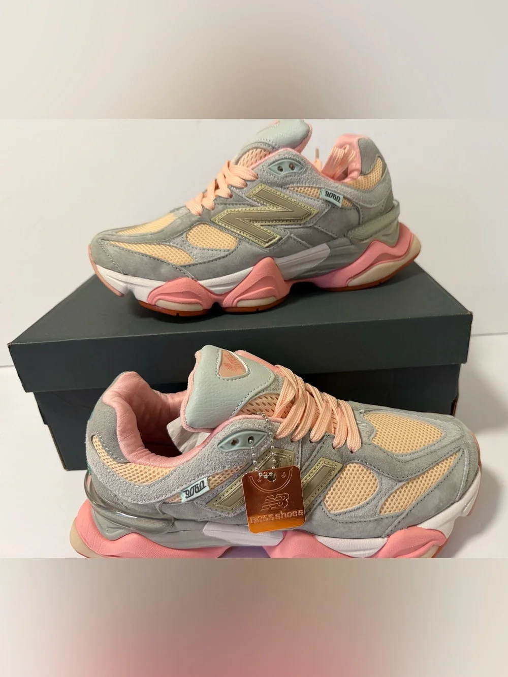 Boutique Women’s Sneakers in Gray, Pink & Cream